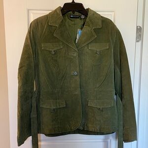 NWT Relativity Green Suede Women's XL Jacket